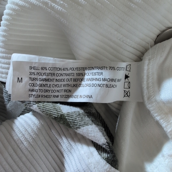 Reserve Fairfax Cropped Hooded Jacket Green/White Size Medium - Picture 10 of 10